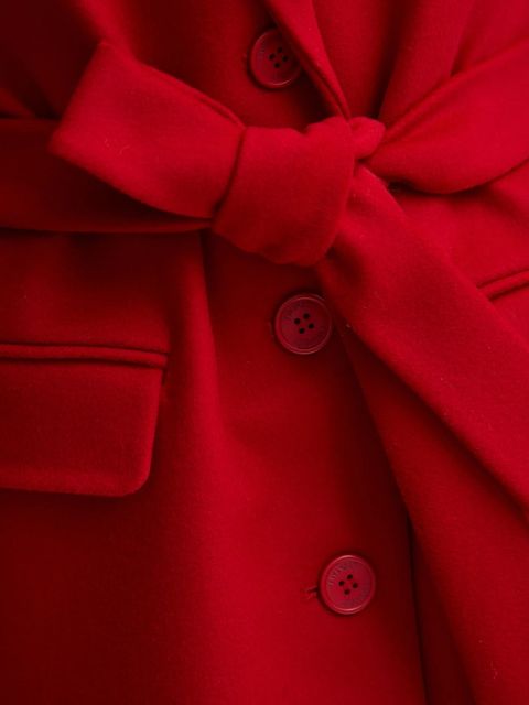 Twinset płaszcz wełniany kolor czerwony przejściowy 242TT2202