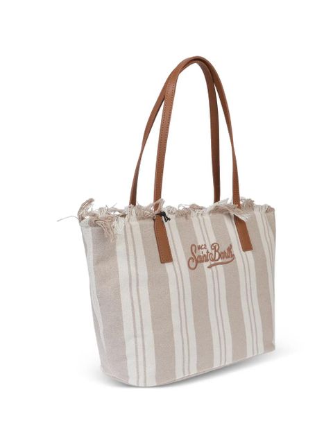 MC2 Saint Barth striped fringed bag - Neutrals