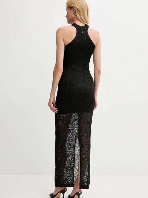 Guess sukienka CYNTHIA kolor czarny maxi dopasowana W5YK48 Z37G0 - zdjęcie produktu nr 2