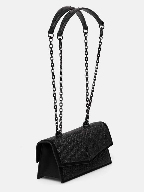 Patrizia Pepe torebka skórzana kolor czarny