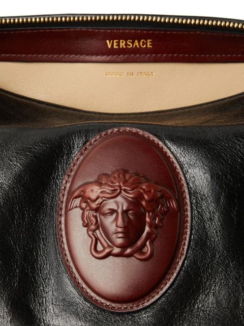 Versace Roomy leather boston bag - Black