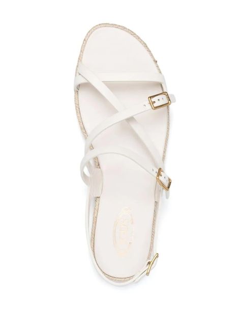 Tod's strappy flat sandals - White