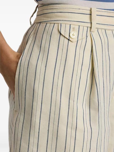 Lauren Ralph Lauren pleated striped shorts - Neutrals