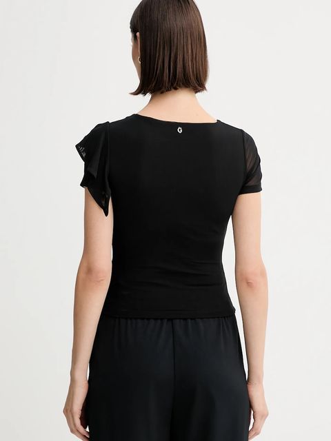 Guess bluzka VERDIANA damska kolor czarny gładka W5YP08 KCZC2