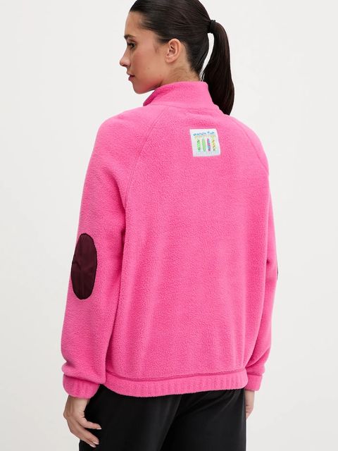 Banana Moon bluza polarowa Hillside damska kolor różowy gładka NUZZLE.HILLSIDE