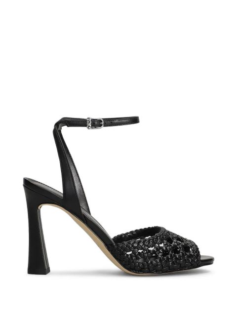 Michael Kors Rosie woven ankle-strap heeled sandals - Black - zdjęcie produktu nr 1