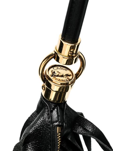 Chloé fringe-detailed leather shoulder bag - Black