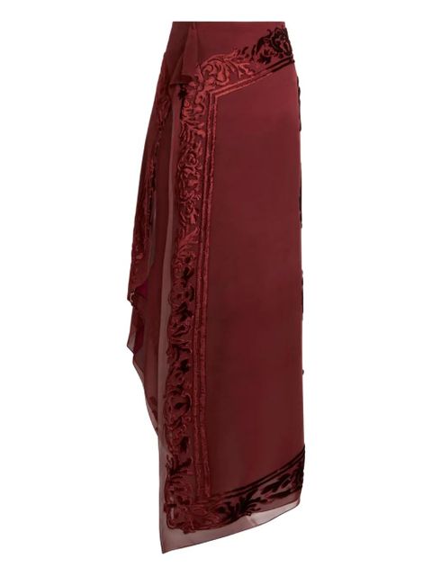 ETRO semi-sheer midi skirt - Red - zdjęcie produktu nr 1
