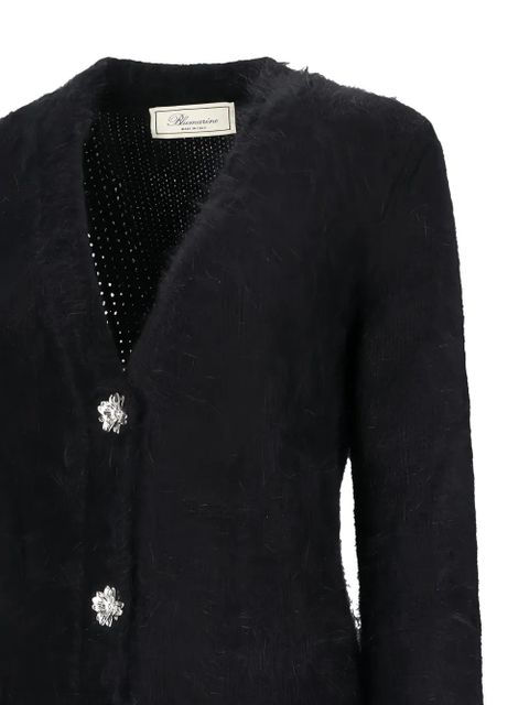 Blumarine single-breasted knitted coat - Black