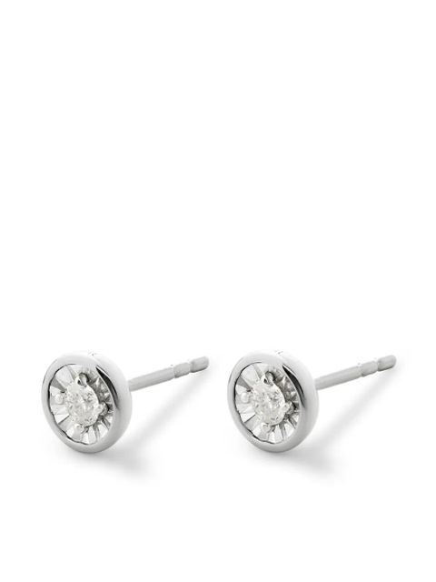 Monica Vinader diamond stud earrings - Silver - zdjęcie produktu nr 1