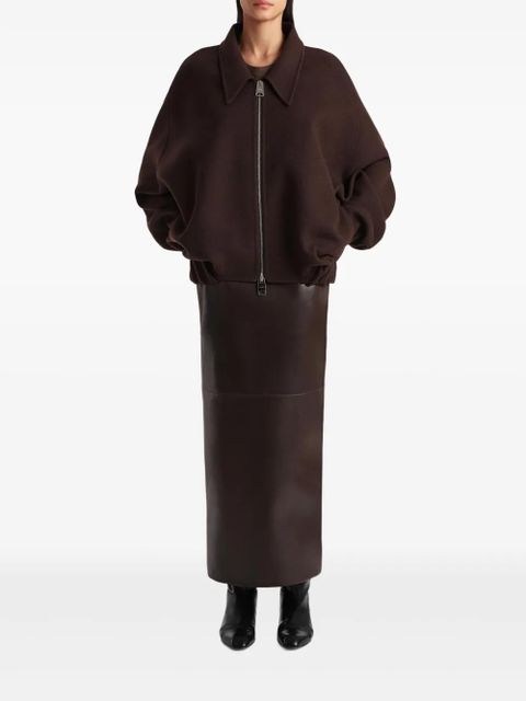 KHAITE Odin zipped-wool jacket - Brown - zdjęcie produktu nr 2