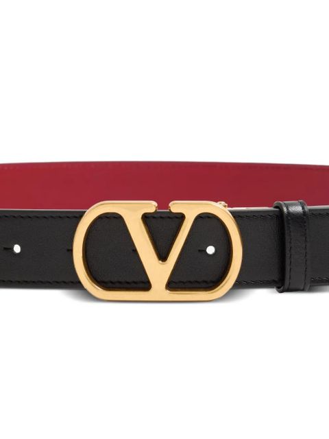Valentino Garavani VLogo Signature reversible belt - Black
