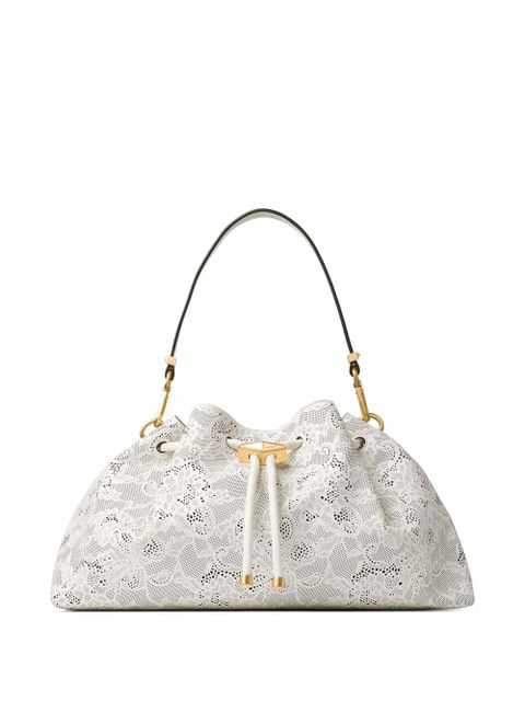 Jimmy Choo floral-embellishment bucket bag - White - zdjęcie produktu nr 1