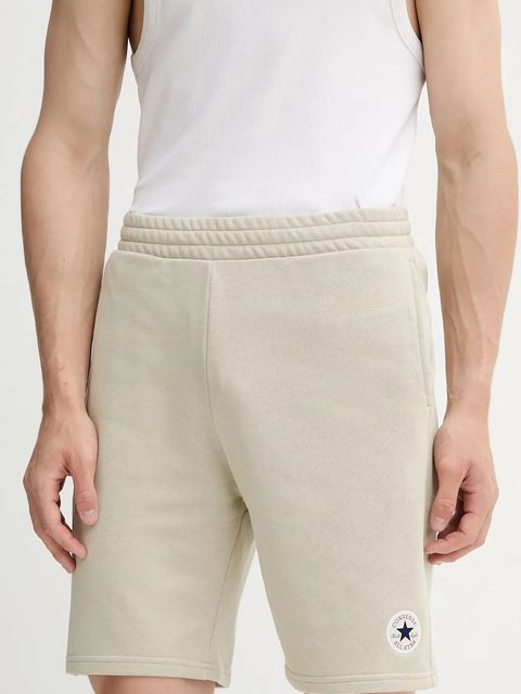 Converse szorty kolor beżowy gładkie 10026979-A10