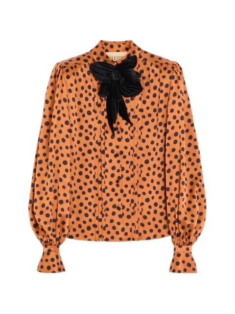 Valentino Garavani crepe satin shirt with Plus de Pois Dalmata print - Orange - zdjęcie produktu nr 1
