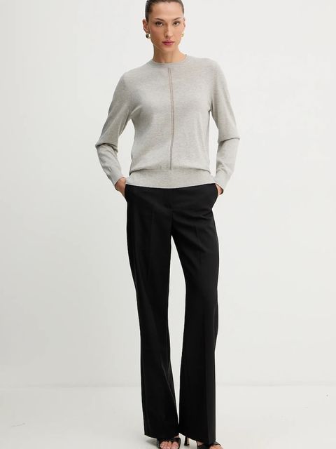 BOSS Orange sweter z dodatkiem wełny damski kolor szary lekki 50548927 - zdjęcie produktu nr 2