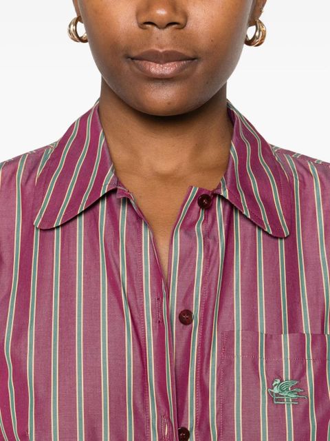 ETRO striped long-sleeve shirt - Red