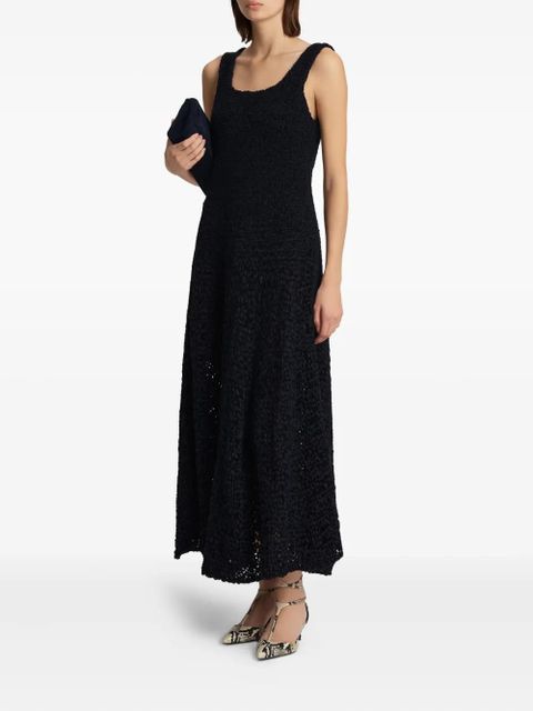 KHAITE Twigs square-neck maxi dress - Blue