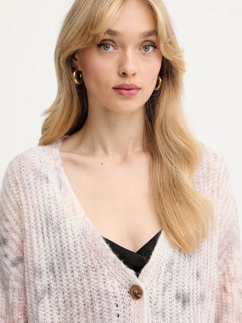 Marciano by Guess kardigan z wełną ABIR damski kolor różowy lekki 5BGR32 5743Z