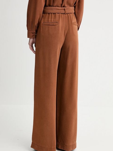 Sessun spodnie damskie kolor pomarańczowy szerokie high waist 25207012