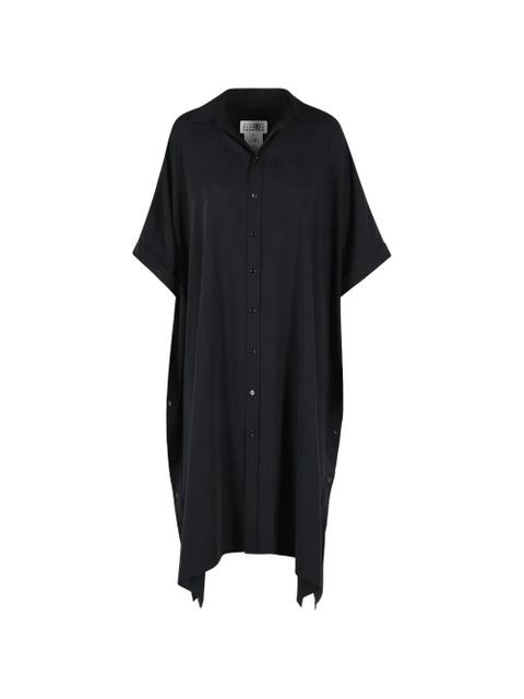 MM6 Maison Margiela pointed-collar button midi dress - Black - zdjęcie produktu nr 1