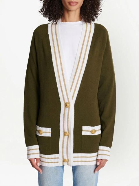 Balmain button-front knitted cardigan - Brown