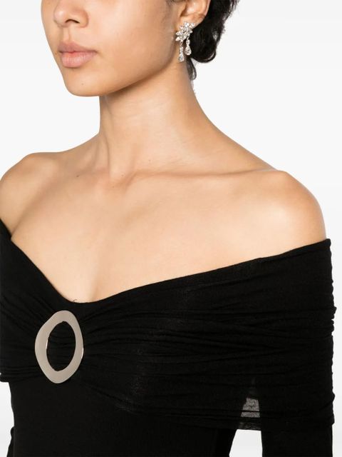 MANURÍ Amara Buckle 2.6 minidress - Black