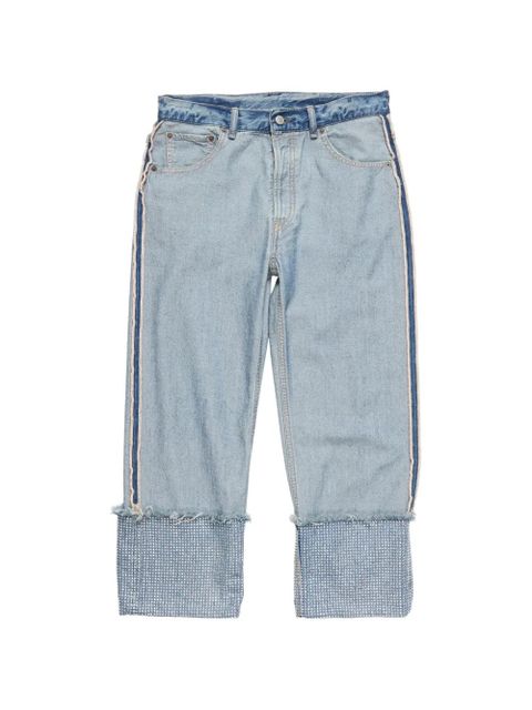 Acne Studios side-stripe cuffed jeans - Blue - zdjęcie produktu nr 1