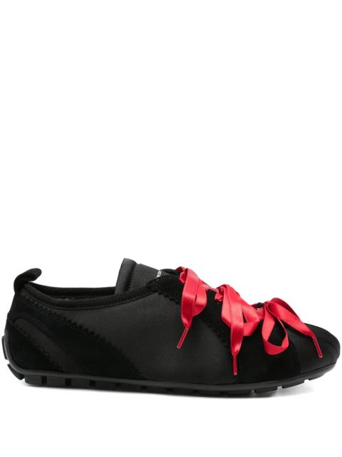 Simone Rocha Ballerina Grip satin ribbon sneakers - Black - zdjęcie produktu nr 1