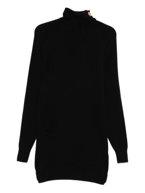 Balmain button-embellishment roll-neck dress - Black - zdjęcie produktu nr 1
