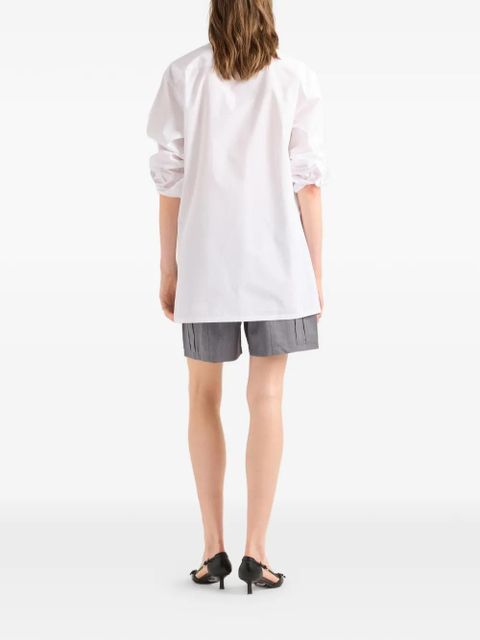 Prada embroidered poplin shirt - White
