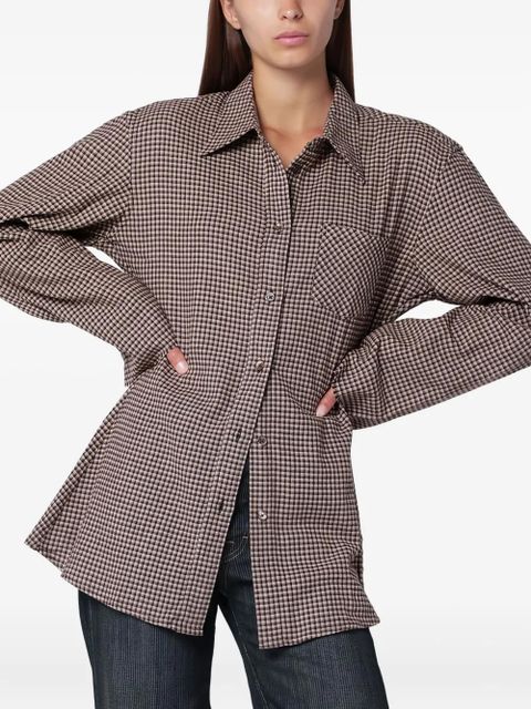 OUR LEGACY geometric-print shirt - Brown - zdjęcie produktu nr 1