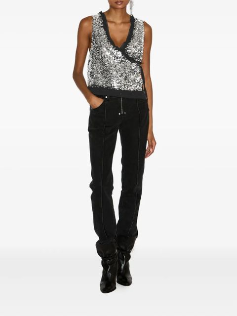ISABEL MARANT Tahina sequined vest - Black