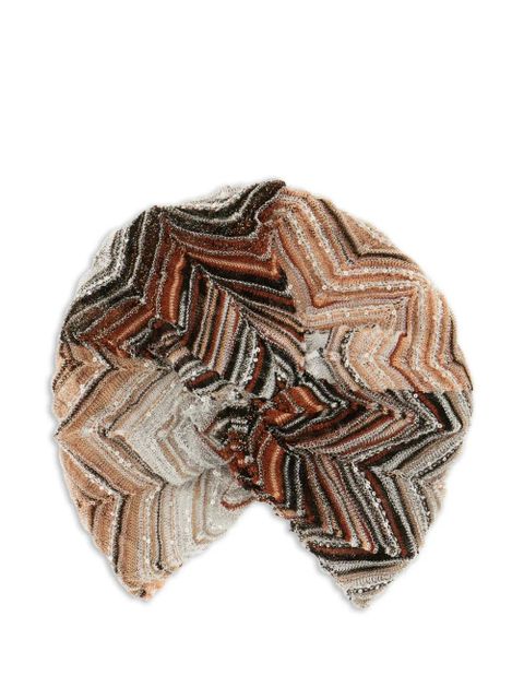 Missoni zig-zag pattern hat - Brown