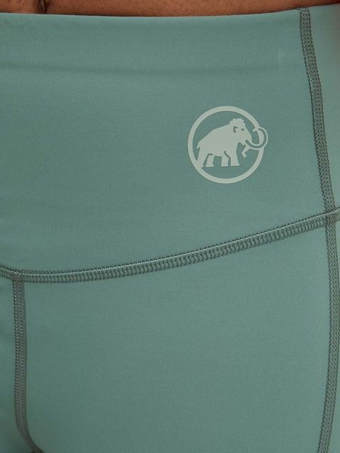 Mammut szorty sportowe Massone damskie kolor zielony gładkie high waist - zdjęcie produktu nr 2