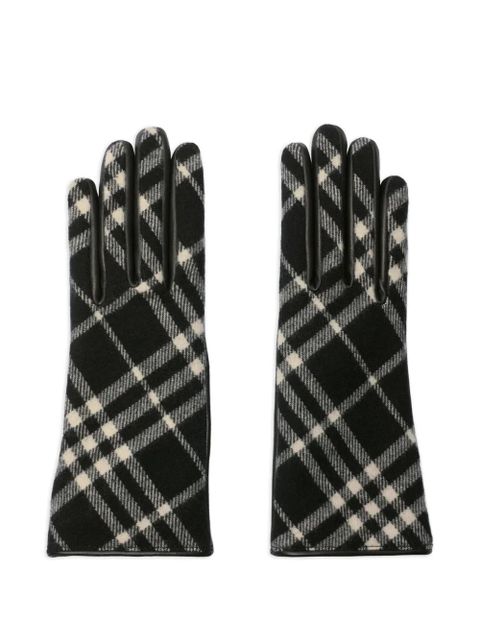 Burberry check-pattern gloves - Black - zdjęcie produktu nr 1