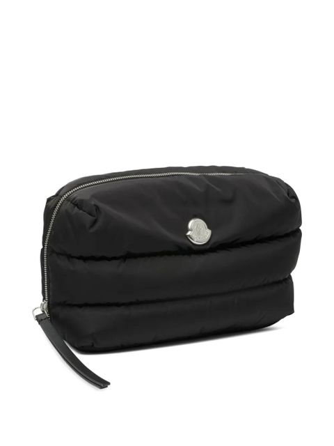 Moncler Caradoc padded logo-plaque make up bag - Black