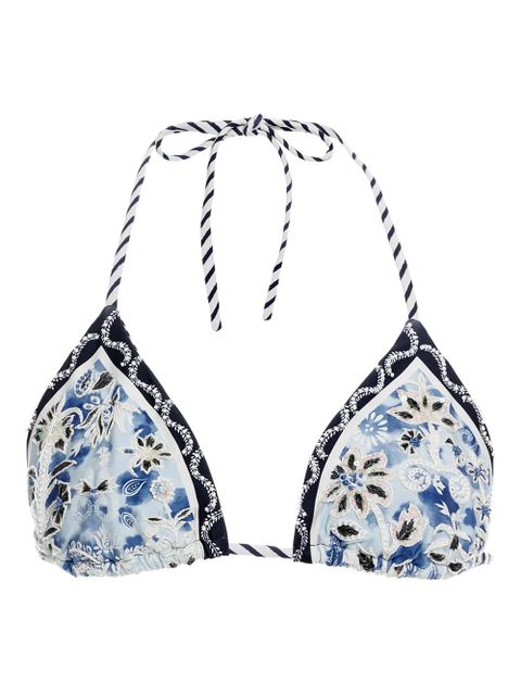 Agua By Agua Bendita beaded-embellished triangle bikini top - White - zdjęcie produktu nr 1