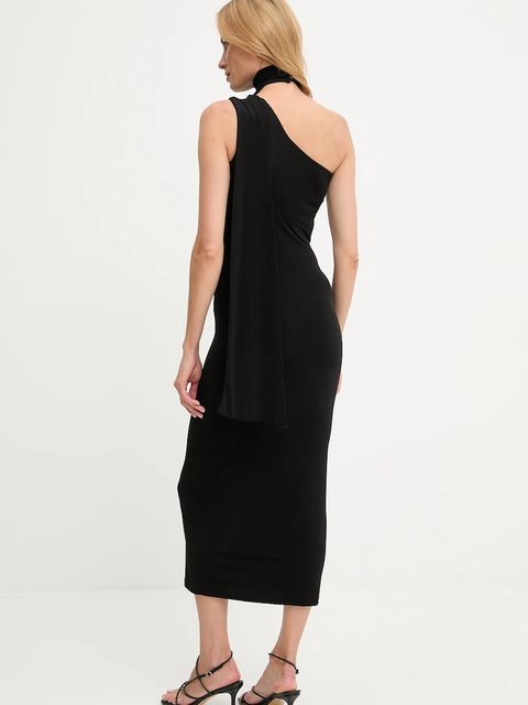 Answear.LAB sukienka kolor czarny midi prosta