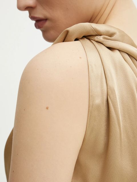 Liviana Conti bluzka damska kolor złoty gładka F5SS68