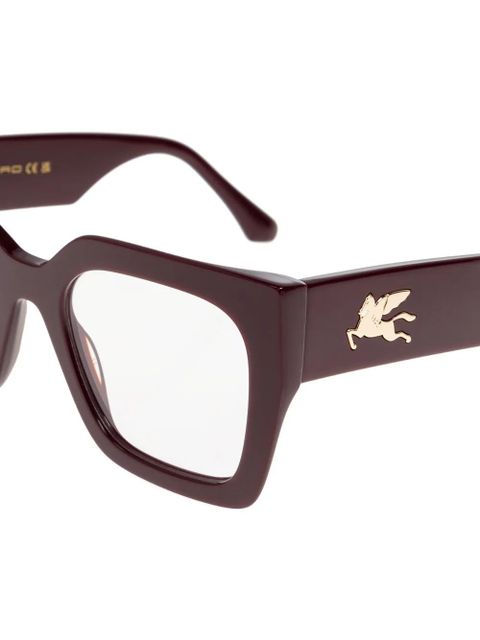 ETRO geometric-frame logo-detail glasses - Purple