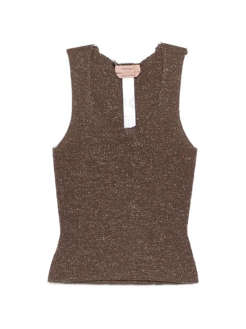TWINSET lurex top - Brown - zdjęcie produktu nr 1