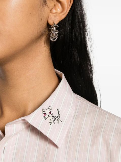 Zadig&Voltaire Cool Cat striped cotton shirt - Pink