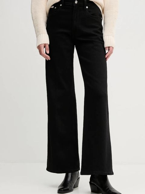 Calvin Klein Jeans jeansy damskie kolor czarny LV047D907G