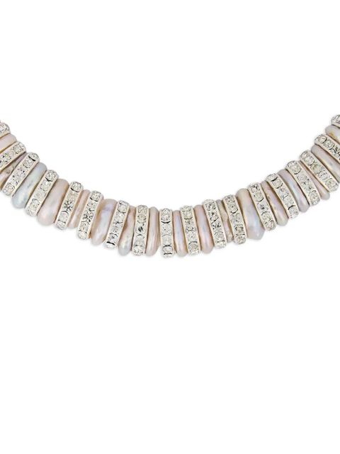 Magda Butrym pearl-crystal embellished necklace - Silver