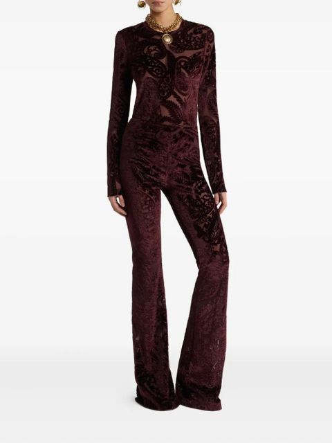 ETRO jacquard chenille flared trousers