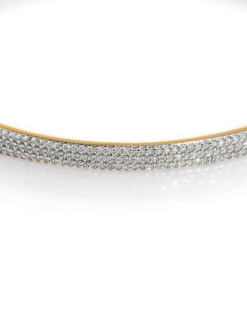 Monica Vinader Essential diamond pave bangle - Gold