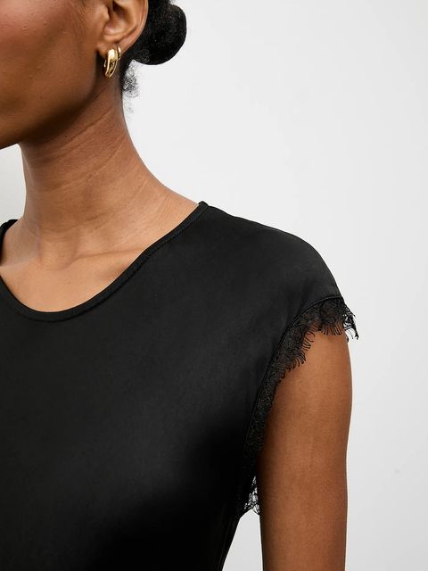 Answear.LAB sukienka kolor czarny maxi rozkloszowana