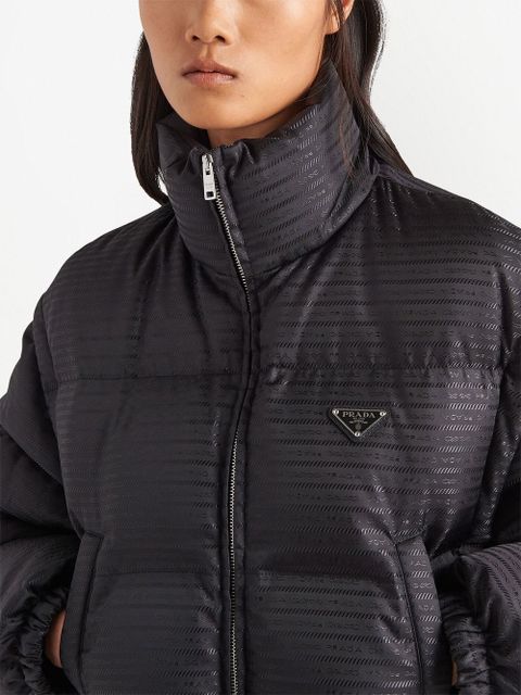 Prada Re-Nylon cropped down jacket - Black