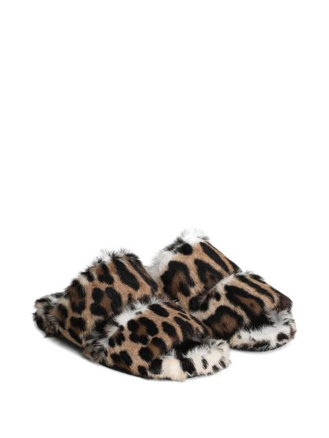 Dolce & Gabbana leopard-print slippers - Brown - zdjęcie produktu nr 2